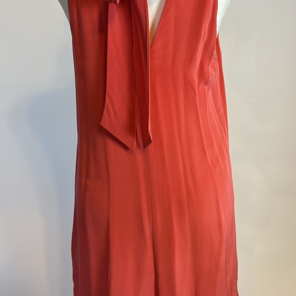 Lavender Brown | Coral Halter 100% Silk Dress w/pockets | Small | Made in USA - Picture 12 of 16